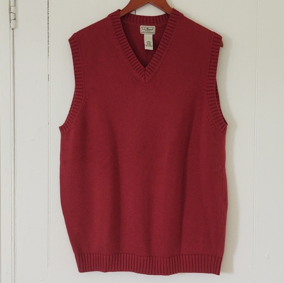 L.L. Bean Other - Vtg LL Bean Late 90s Oversized V-Neck Vest Sweater Size Large TALL Mens/Unisex